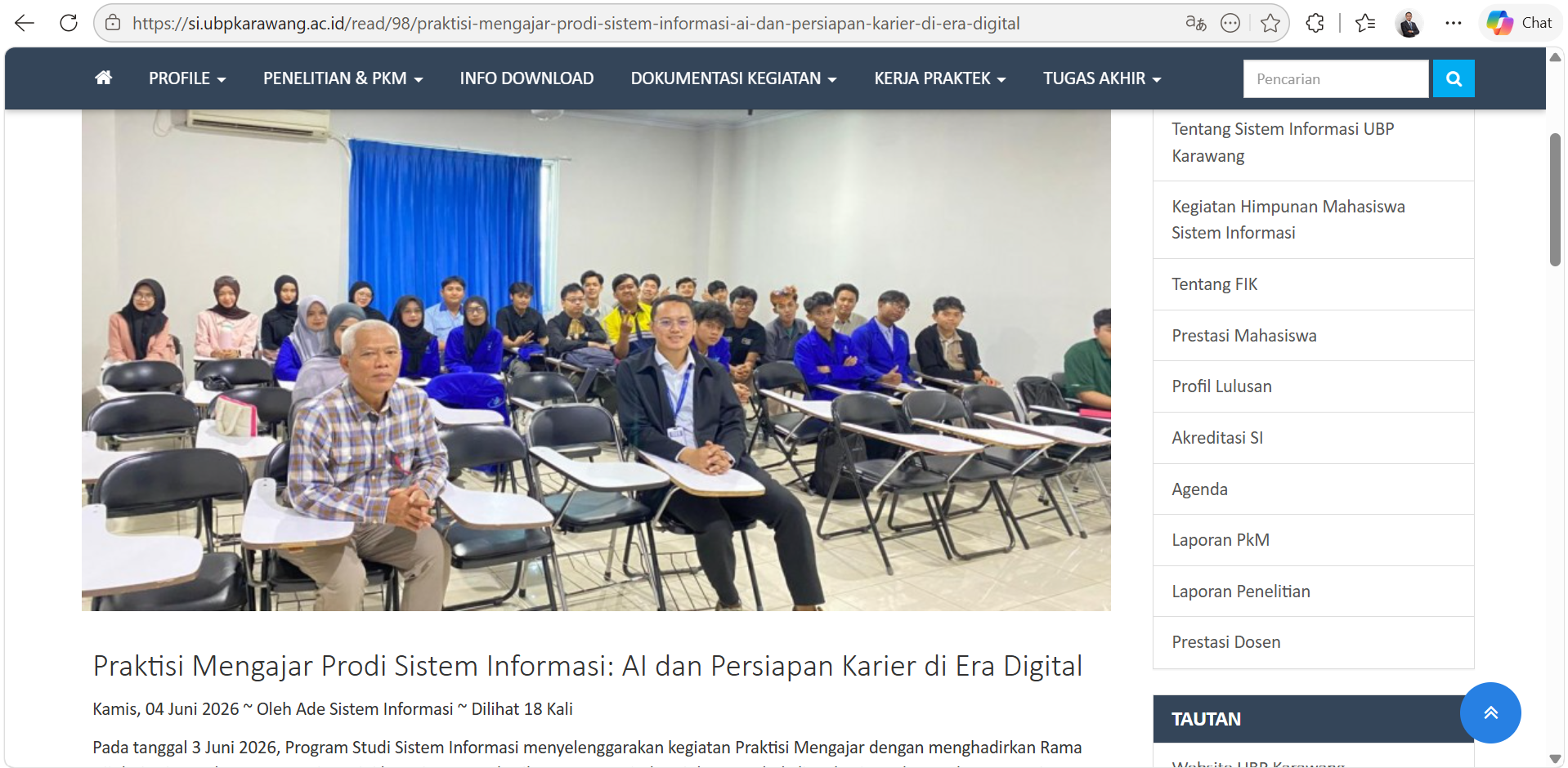 Publication of Rama's Career Preparation Class for Students.
